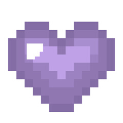 Obraz premium Amethyst Pixel Heart