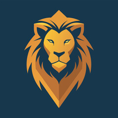 Obraz premium lion head vector illustration