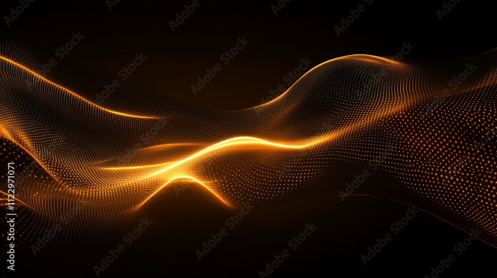 Poster abstract high-speed movement background. dynamic motion light trails with motion blur effect on dark
