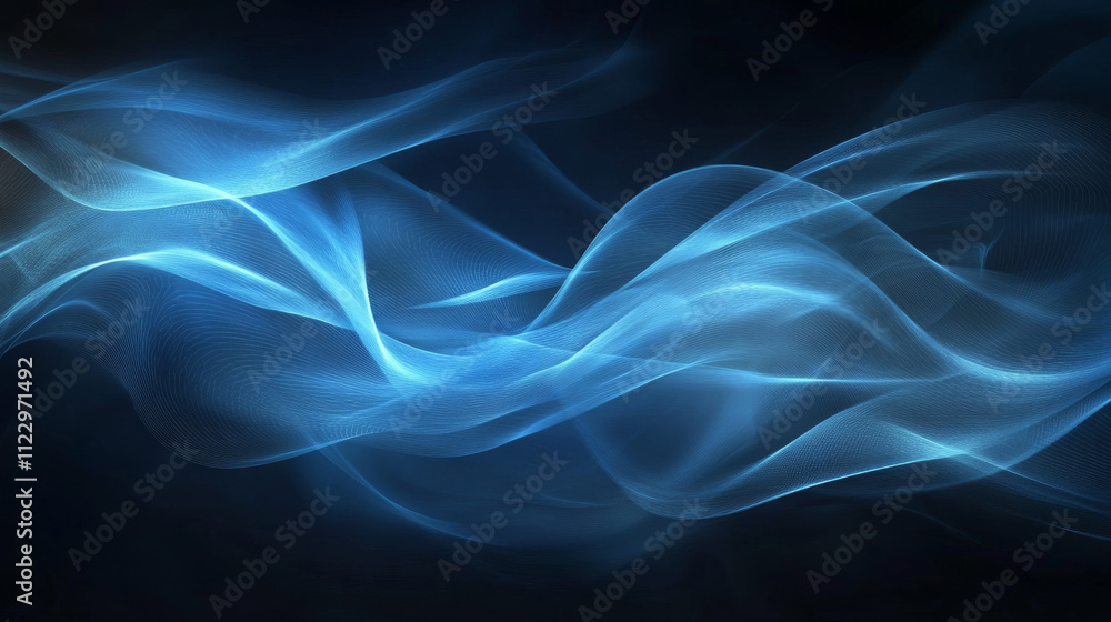 Poster abstract high-speed movement background. dynamic motion light trails with motion blur effect on dark