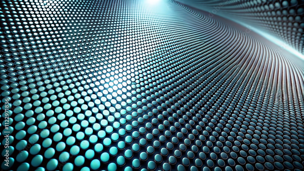 Poster innovative 3d grey dotted pattern design for science and technology advertisements featuring a moder