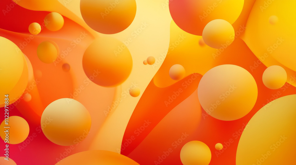 Poster experience the elegance of a wave of round, small particles flowing seamlessly in an abstract design