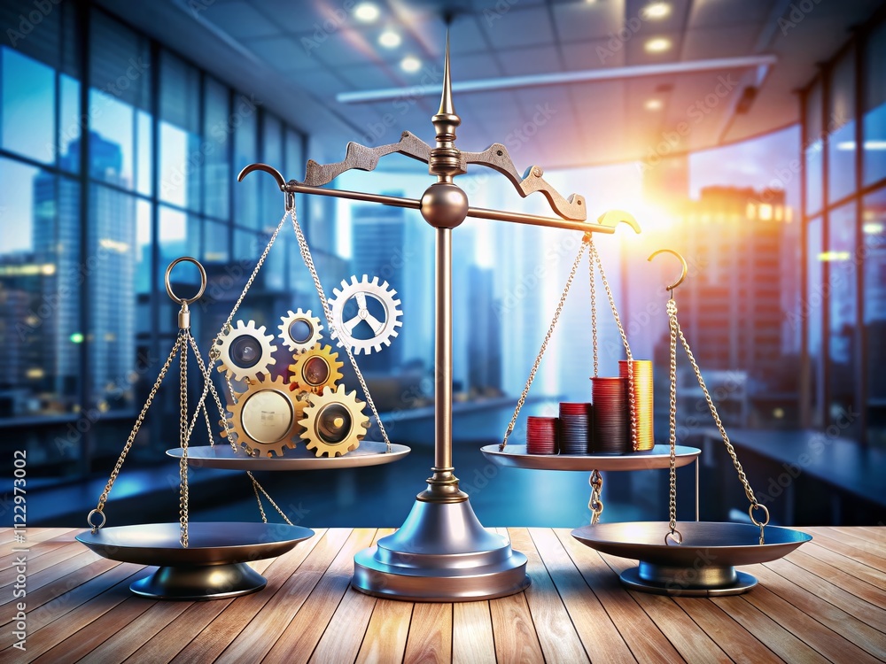 Poster integrating grc solutions for corporate success: a visual representation of risk management and comp