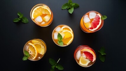 Alcohol cocktail drink on the table in restaurant