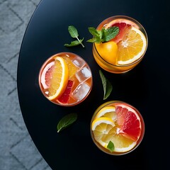 Alcohol cocktail drink on the table in restaurant