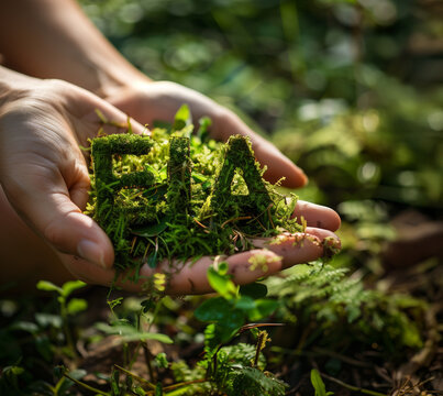 Environmental impact assessment - hand holding EIA