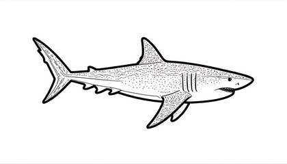 Obraz premium shark logo icon Shark monotone logo flat logo of Angry Shark Face cartoon icon illustration ,6