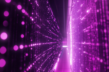 Obraz premium A visual of connected dots forming a secure digital network. 