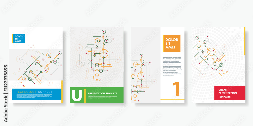 Poster Vector cover network polygonal element. Object graphic pattern structure. Texture technology cover