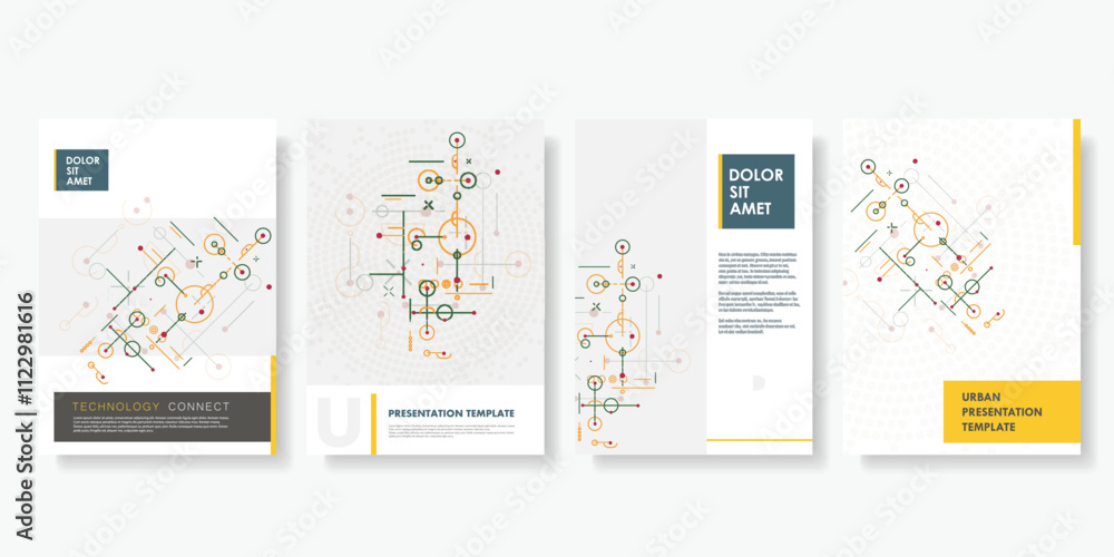Poster Vector cover network polygonal element. Object graphic pattern structure. Texture technology cover
