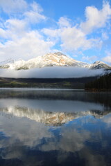 lake and mountains