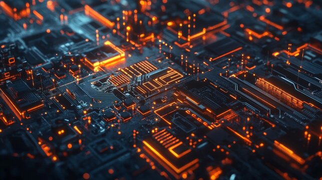 Quantum computing CPU banner showcasing large-scale data processing and chip technology.