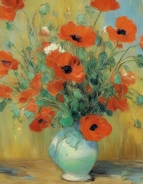 Vase of Poppies