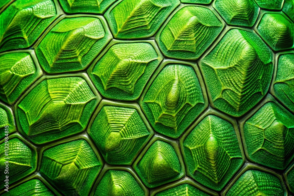 Poster lush green textured pattern resembling a turtle shell foamy surface with ample copy space for textua