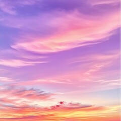 Obraz premium Gradient sky at sunset with warm pink and purple tones