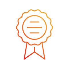 award gradient icon with white background vector stock illustration