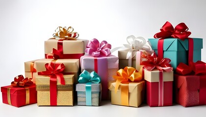 Obraz premium A lot of Christmas gift boxes