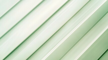 Fototapeta premium Soft Green Geometric Gradient with Diagonal Lines in Abstract Design