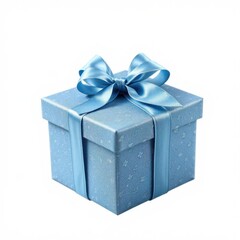 Obraz premium blue gift box with bow