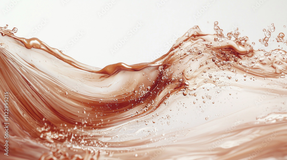 Poster vibrant swirls of mocha mousse epoxy resin depict fluid motion, showcasing dynamic bubbles and rich 