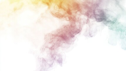 Fototapeta premium A colorful, ethereal smoke effect blending hues in a soft, abstract design.