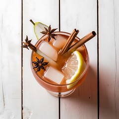 Cold lemonade cocktail of fresh grapefruit juice alcohol and ice cubes