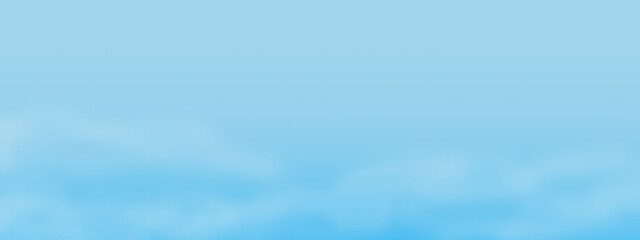 Obraz premium Blue sky with white clouds. Bright blue light cloud sunshine day panoramic background banner horizontal copy space with fluffy clouds.