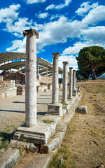 Fototapeta premium Ancient City Sardes (Sardis) in Turkey. Province of Lydia, major center of Hellenistic and Byzantine culture. Now an archaeological site 