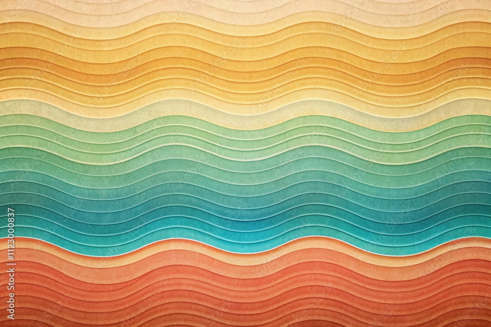 Poster minimalist color strip gradient wave on grain paper abstract texture background for modern design an