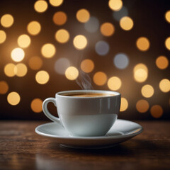 Fototapeta premium Bokeh defocus coffee cup background