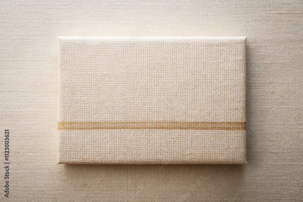 Poster minimalist macro photography of a blank canvas featuring two horizontal lines for artistic expressio