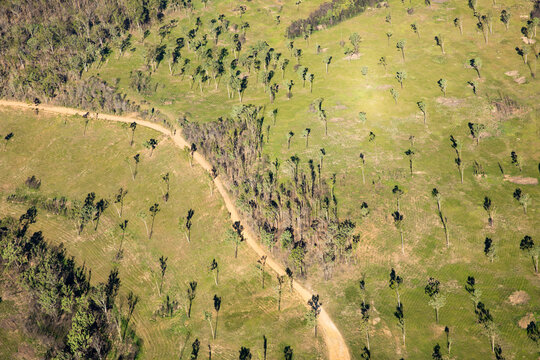 Aerial view of land in South East Queensland