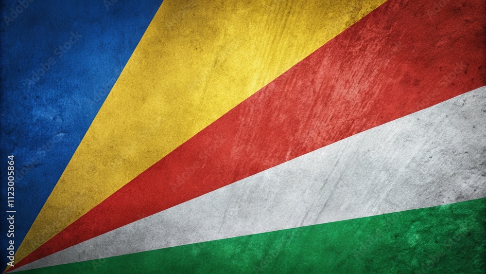 Aufkleber minimalist representation of the flag of seychelles with alpha channel for clean and modern visuals