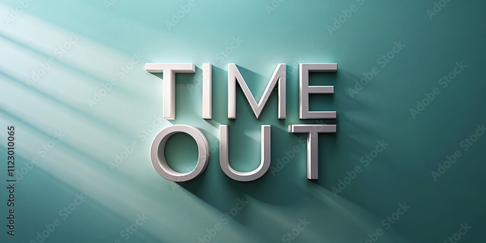Poster Modern Conceptual Photography Featuring a Time-Out Editable Text Effect in a Simple and Clean Design for Creative Projects and Visual Storytelling
