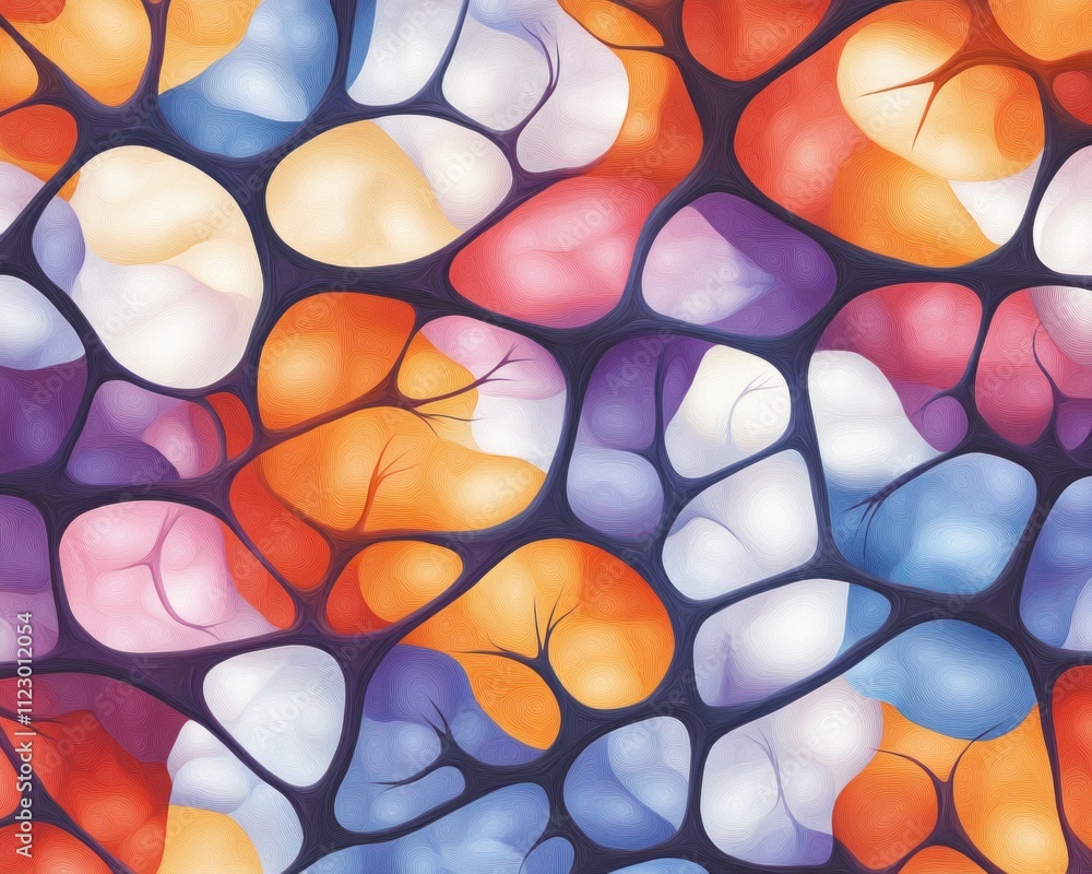 Aufkleber artistic depiction of neuron pathways forming learning patterns a vivid symbolization of clarity and