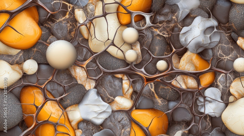 Aufkleber artistic depiction of neuron pathways an abstract visualization of intelligence, mental agility, and