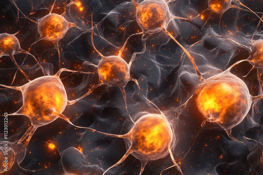 Aufkleber artistic visualization glowing neurons forming mnemonic pathways advanced memory recall improvement 