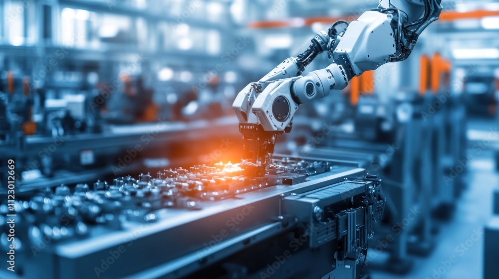 Poster advanced robotics in modern manufacturing: a glimpse into automated production processes