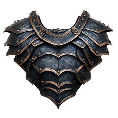 Isolated transparent gothic armor shoulder piece medieval setting digital artwork dark environment close-up view