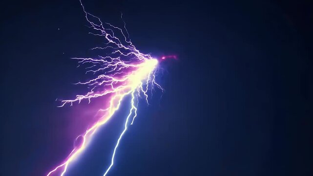 electric energy explosion coming light motion colours colorful lightning sparks cosmos sky star 4k design video blue
