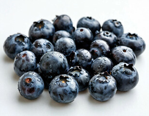 blueberries isolated on white background