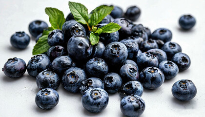 blueberries isolated on white background