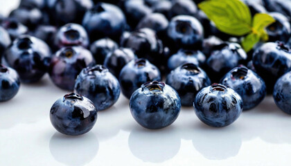 blueberries isolated on white background