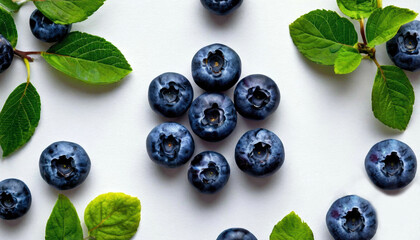 blueberries isolated on white background