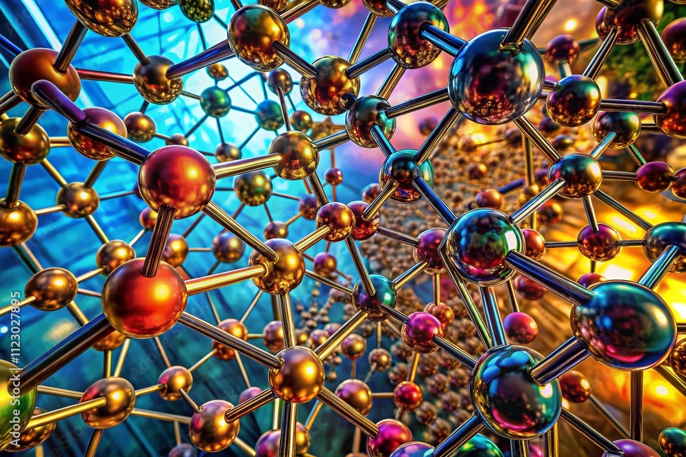 Poster panoramic view of advanced molecular structures in metal science: visualizing the updated framework 