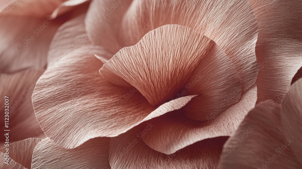 Poster delicate petals in shades of mocha mousse create a mesmerizing visual experience, highlighting the b