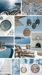 mood board landscpae greece santorini idea