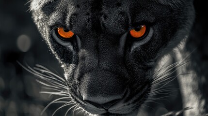 Obraz premium Majestic Lion Close Up Intense Gaze Powerful Predator