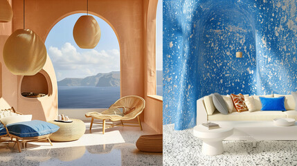 mood board landscpae greece santorini idea