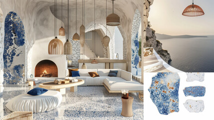mood board landscpae greece santorini idea